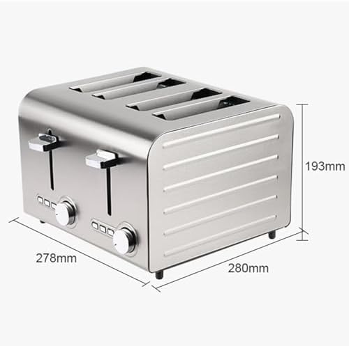 Smart Stainless Steel Toaster 🍞 | 2-6 Slice, Extra Wide Slots | Defrost & Reheat | Home & Commercial