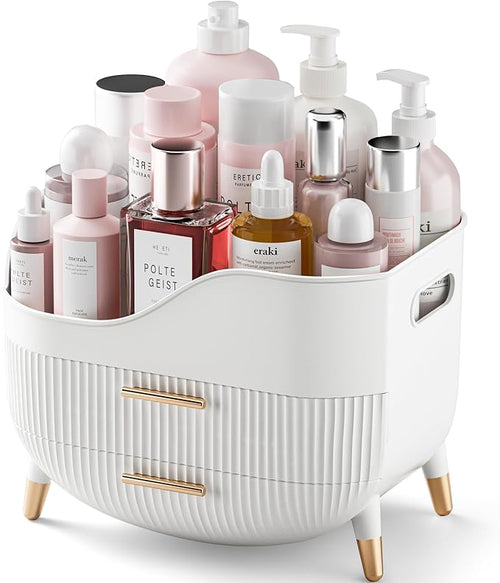 Deluxe Skincare & Makeup Organizer 🪞✨ Clear Multi-Compartment Countertop Storage – Perfect for Cosmetics, Jewelry & Home Essentials