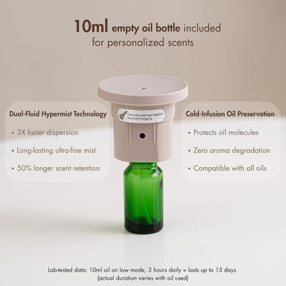 Waterless Ultrasonic Essential Oil Diffuser 🌿 | Smart Aromatherapy, Whisper-Quiet, Color-Changing LED, Home & Office Relaxation 💧✨