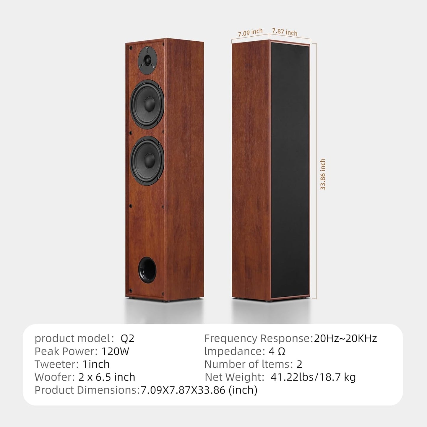 Floorstanding Passive Speakers 🎵 | High-Fidelity Sound for Home & Entertainment 🎶 Sleek Modern Design