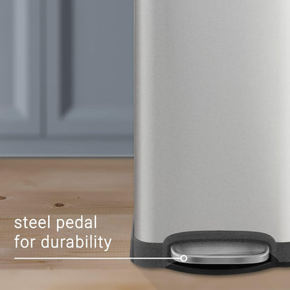 Retro 8-Gallon Step Trash Can 🗑️ | Fingerprint Resistant, Modern Minimalist Design for Home & Office 🌸