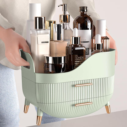 Deluxe Skincare & Makeup Organizer 🪞✨ Clear Multi-Compartment Countertop Storage – Perfect for Cosmetics, Jewelry & Home Essentials