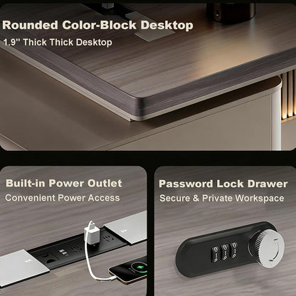 Executive Combination Cabinet & Desktop Workstation – Home Office Organization Made Easy 🖥️✨