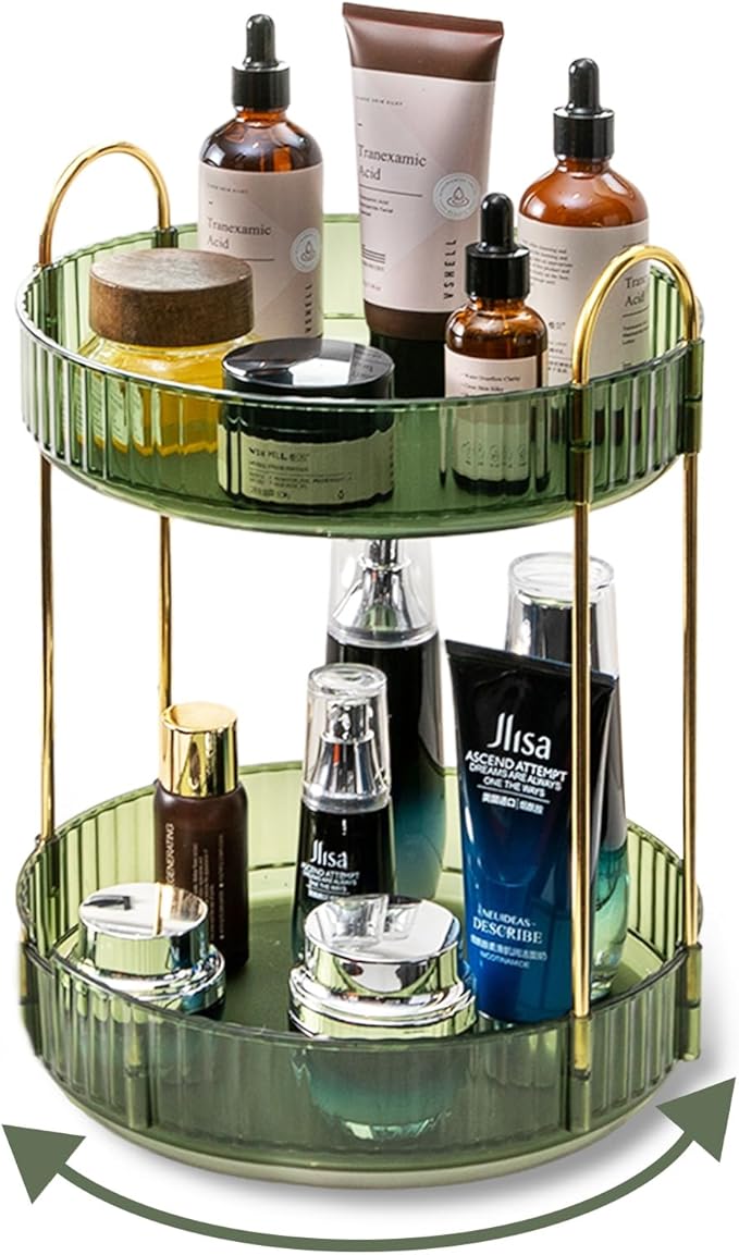 Ultimate Cosmetic Organizer for Countertops 🪞✨ Clear Multi-Compartment Makeup Storage, Jewelry & Skincare Holder – Stylish & Functional Home Essentials
