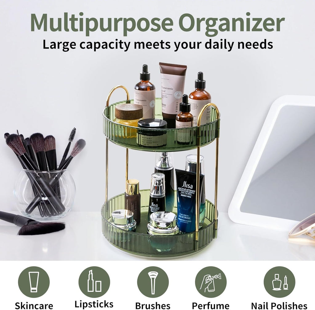 Ultimate Cosmetic Organizer for Countertops 🪞✨ Clear Multi-Compartment Makeup Storage, Jewelry & Skincare Holder – Stylish & Functional Home Essentials