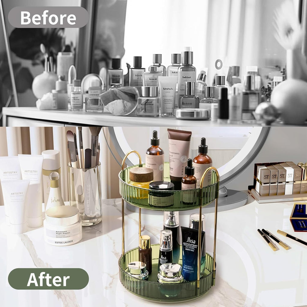 Ultimate Cosmetic Organizer for Countertops 🪞✨ Clear Multi-Compartment Makeup Storage, Jewelry & Skincare Holder – Stylish & Functional Home Essentials