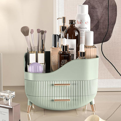 Deluxe Skincare & Makeup Organizer 🪞✨ Clear Multi-Compartment Countertop Storage – Perfect for Cosmetics, Jewelry & Home Essentials