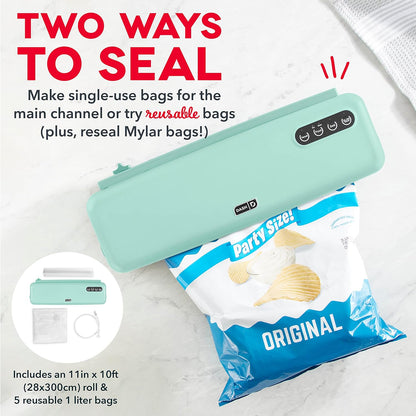 Vacuum Food Sealer Machine 🍖 | SuperSeal Single-Use Bag System for Freshness & Storage 🥗